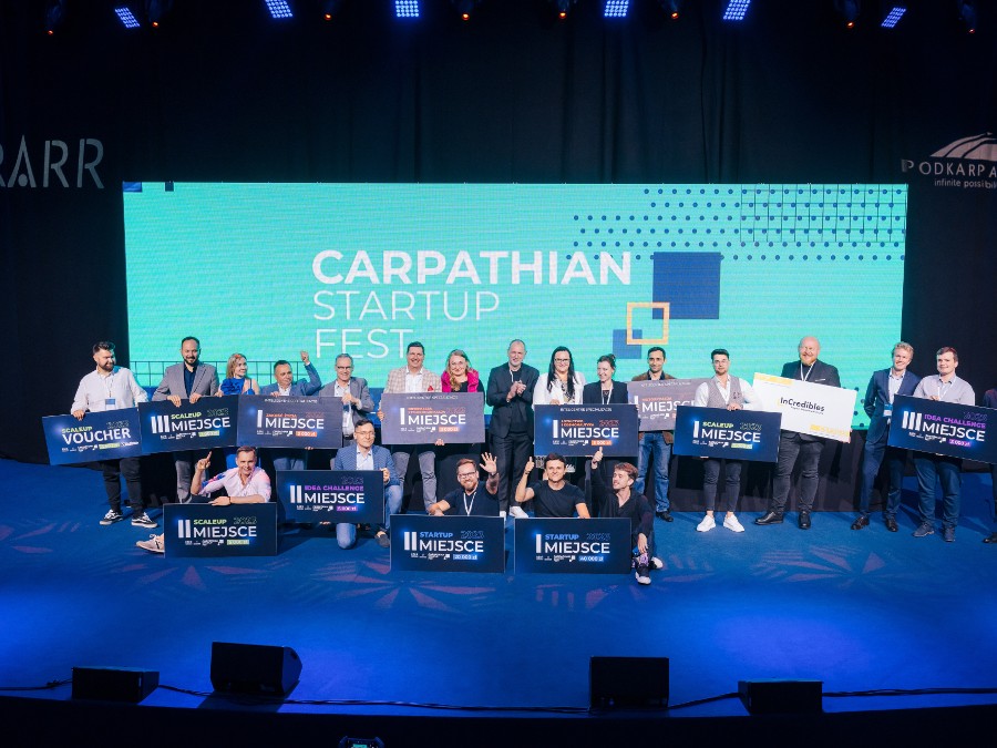 Zwycięzcy Carpathian Startup Fest 2023. Fot. Archiwum RARR