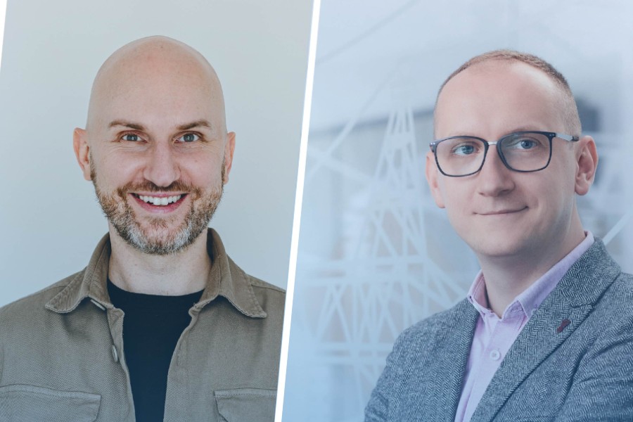 Adrian Gamoń i Maciej Chrzanowski poprowadzą szkolenie w Akademii Aeropolis na temat wykorzystania AI w budowie marki osobistej na LinkedIn. Fot. Materiały prasowe