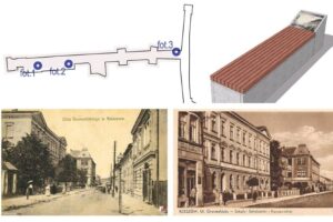 Przy Grunwaldzkiej staną ławeczki z historycznymi zdjęciami. Fot. Materiały z dokumentacji przetargowej UM Rzeszowa
