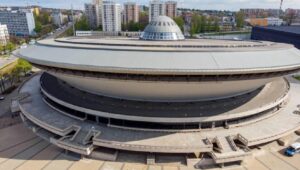 Fot. PAP/Andrzej Grygiel
Katowice, 08.05.2021. Spodek w Katowicach, 8 bm., w dniu swoich 50. urodzin. 8 maja 1971 r. Spodek w Katowicach po raz pierwszy przyjął swoich gości. (amb) PAP/Andrzej Grygiel