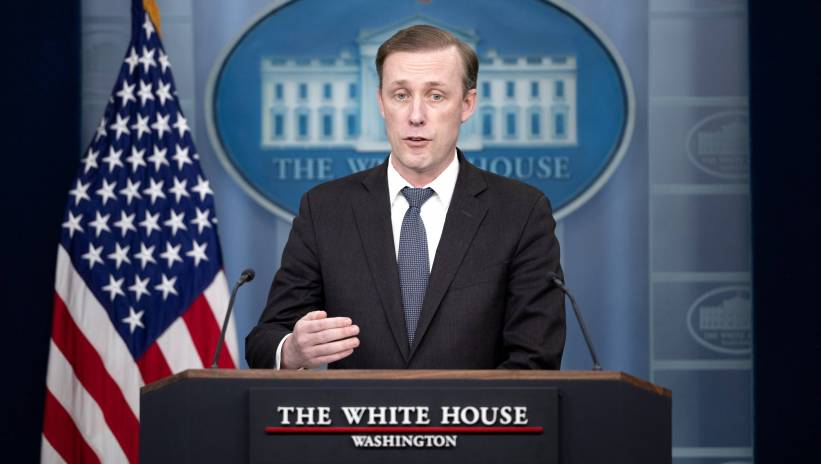 Jake Sullivan, US national security adviser, speaks during a news conference in the James S. Brady Press Briefing Room at the White House in Washington, DC, USA, 12 March 2024. The White House announced a package of 300 million US dollars in military assistance to Ukraine, the Biden administration’s latest effort to secure aid for Kyiv as Congress remains deadlocked.  Fot. ot. PAP/EPA/Tom Brenner / POOL