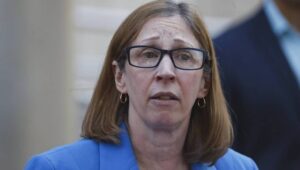 US Ambassador to Russia, Lynne M. Tracy, speaks to journalists during an appeal hearing against the extension of WSJ correspondent Evan Gershkovich's arrest term on espionage charges at the Moscow City Court, in Moscow, Russia, 22 June 2023. Evan Gershkovich, a US journalist at The Wall Street Journal covering Russia, was detained in Yekaterinburg on March 29. The Russia's Federal Security Service (FSB) claimed that on the instructions of the American authorities, the journalist collected information constituting a state secret about one of the enterprises of the Russian military-industrial complex. He is charged under Art. 276 of the Criminal Code of the Russian Federation - Espionage, which could carry a sentence of up to 20 years. Fot. PAP/EPA/MAXIM SHIPENKOV