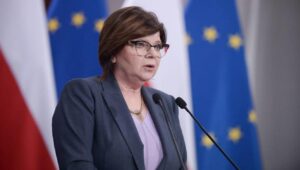 Fot. PAP/Marcin Obara
Warszawa, 04.04.2024. Minister zdrowia Izabela Leszczyna podczas konferencji prasowej dot. antykoncepcji awaryjnej "Plan B dla polskich kobiet", 4 bm. w siedzibie resortu w Warszawie. (ad) PAP/Marcin Obara