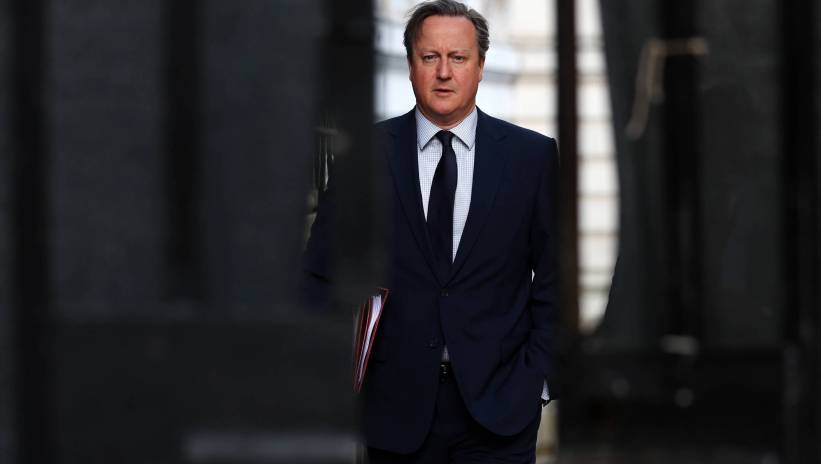 British Foreign Secretary David Cameron arrives at 10 Downing Street for a Cabinet meeting in London, Britain, 16 April 2024. Fot. PAP/EPA/ANDY RAIN