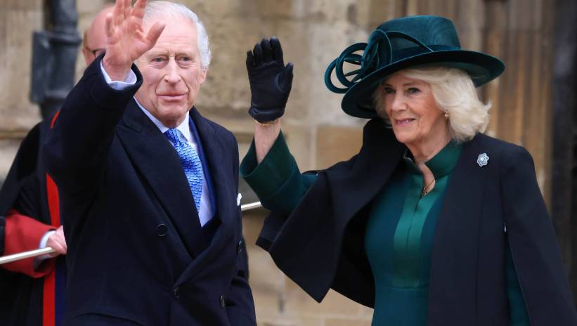 Britain’s King Charles III (L) and Queen Camilla (R) attend the Easter church service at Windsor Castle in Windsor, Britain, 31 March 2024. Fot. PAP/EPA/NEIL HALL
