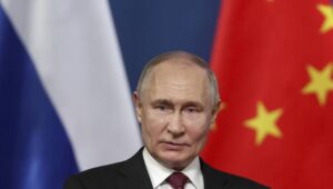 Russian President Vladimir Putin delivers a speech during a meeting with students and faculty of the Harbin Institute of Technology in Harbin, Heilongjiang province, China, 17 May 2024. The Russian president is on an official visit to China on 16 and 17 May. Fot. PAP/EPA/ALEXANDER RYUMIN/SPUTNIK/KREMLIN
