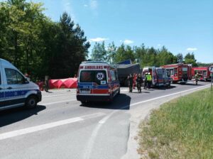 Wypadek w Jadachach. Fot. Archiwum KWP w Rzeszowie