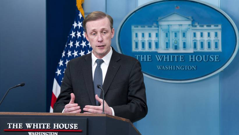 Fot. PAP/EPA/SHAWN THEW
epa11337818 National Security Advisor Jake Sullivan responds to a question from the news media during the daily briefing at the White House in Washington, DC, USA, 13 May 2024. Sullivan briefed and responded to questions about US President Biden's Israel policy. EPA/SHAWN THEW Dostawca: PAP/EPA.