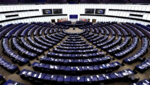 A general view of the plenary chamber during a debate at the European Parliament in Strasbourg, France, 16 January 2024.The European Parliament's plenary session runs from 15 to 18 January 2024. Fot. PAP/EPA/RONALD WITTEK