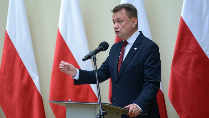 Fot. PAP/Marcin Obara
Warszawa, 15.07.2024. Przewodniczący KP PiS Mariusz Błaszczak podczas konferencji "7 miesięcy rozczarowań i niewykorzystanych szans w Ministerstwie Obrony Narodowej", 15 bm. w Sali Kuronia w Sejmie w Warszawie. (mr) PAP/Marcin Obara