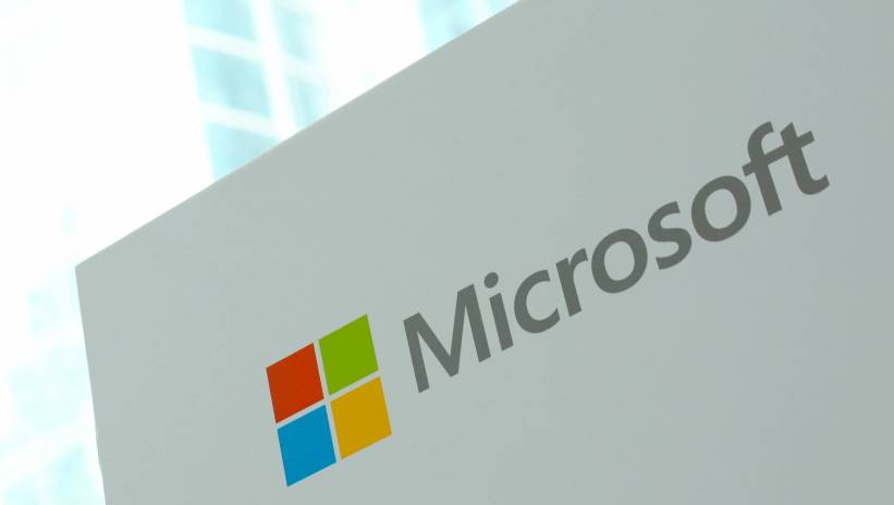 A Microsoft logo is seen at the booth during the Microsoft Build: AI Day event in Kuala Lumpur, Malaysia, 02 May 2024. Microsoft announced it will invest 2.2 billion US dollar (2.05 billion euro) over the next four years to support Malaysia’s digital transformation. Fot. PAP/EPA/FAZRY ISMAIL