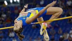 Yaroslava Mahuchikh of Ukraine competes in the High Jump Women Final at the European Athletics Championship 2024, in Rome, Italy, 09 June 2024. Fot. PAP/EPA/FABIO FRUSTACI