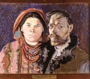 Stanisław Wyspiański, Autoportret z żoną, 1904 r. Ze zbiorów Muzeum Stanisława Wyspiańskiego - oddziału Muzeum Narodowego w Krakowie.