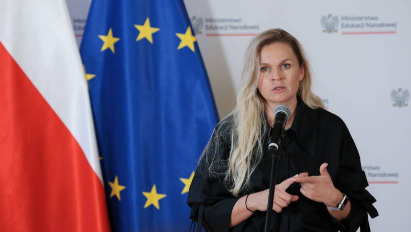 Fot. PAP/Paweł Supernak
Warszawa, 05.08.2024. Minister edukacji Barbara Nowacka na konferencji prasowej "Ogłoszenie wyników naboru do Zespołu ds. współpracy z organizacjami pozarządowymi", 5 bm. w siedzibie resortu w Warszawie. (aldg) PAP/Paweł Supernak