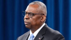 US Secretary of Defense Lloyd Austin speaks at a press conference at the Pentagon in Arlington, Virginia, USA, 25 July 2024. Austin, along with Chairman of the Joint Chiefs of Staff Charles Brown, took questions from reporters about Russian and Chinese bombers flying together off the coast of Alaska, and about US weapons sales to Israel. North American Aerospace Defense Command (NORAD) detected, tracked, and intercepted two Russian and two Chinese military aircraft operating in the Alaska Air Defense Identification Zone (ADIZ) on 24 July 2024, which according to a statement from NORAD, remained in international airspace and 'were not seen as a threat'. Fot. PAP/EPA/JIM LO SCALZO