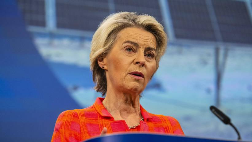 Ursula Von der Leyen , the president of the European Commission holds a press conference on the energy security of Ukraine and Moldova as winter approaches and Russia's invasion of Ukraine continues at European Commission headquarters in Brussels, Belgium on 19/09/2024 PAP/Wiktor Dąbkowski