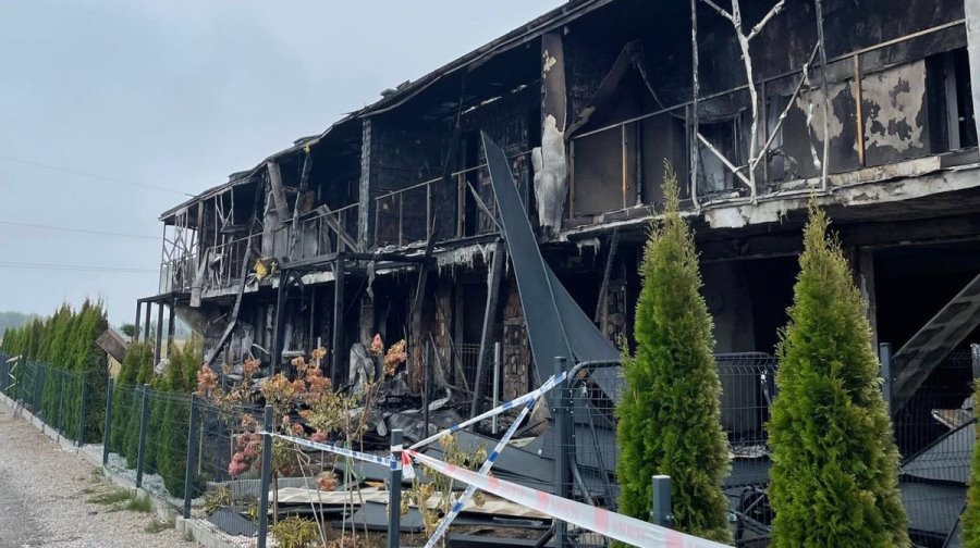 Pożar szeregówek przy ul. Kardynała Wojtyły na osiedlu Biała w Rzeszowie. Fot. KMP Rzeszów