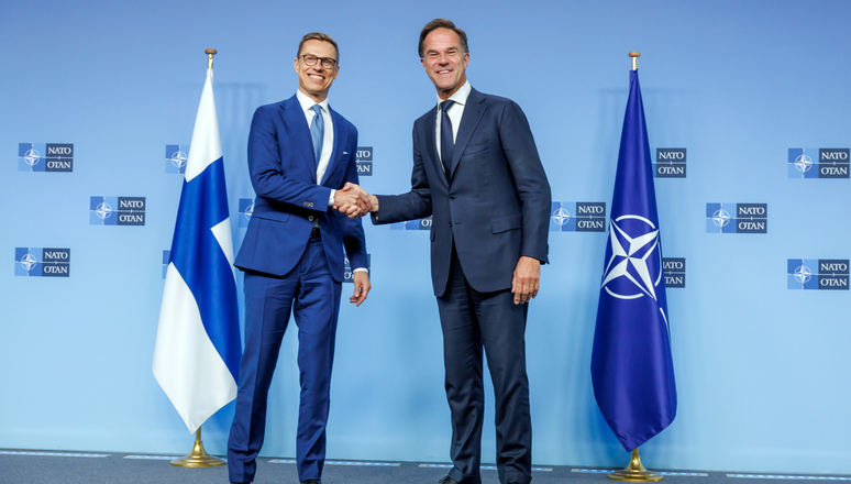 NATO Secretary General Mark Rutte and the President of Finland, Alexander Stubb