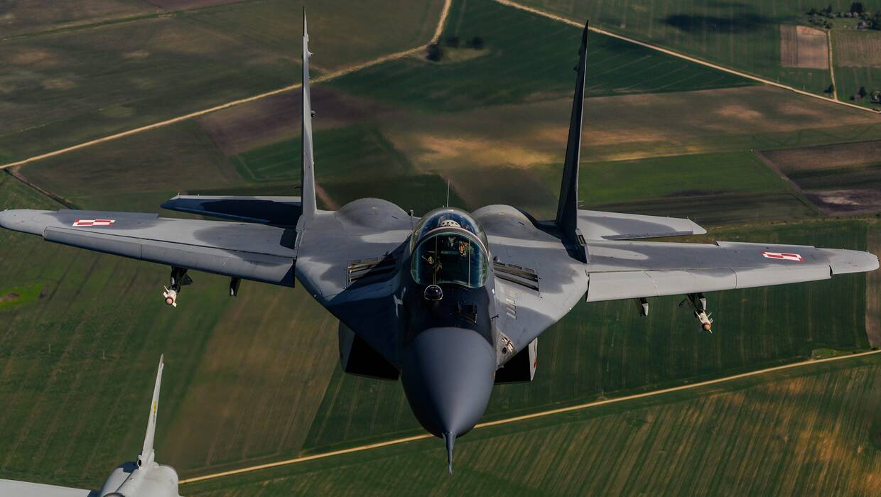 Myśliwiec MiG-29 Polskich Sił Zbrojnych Fot. PAP/Jakub Kamiński