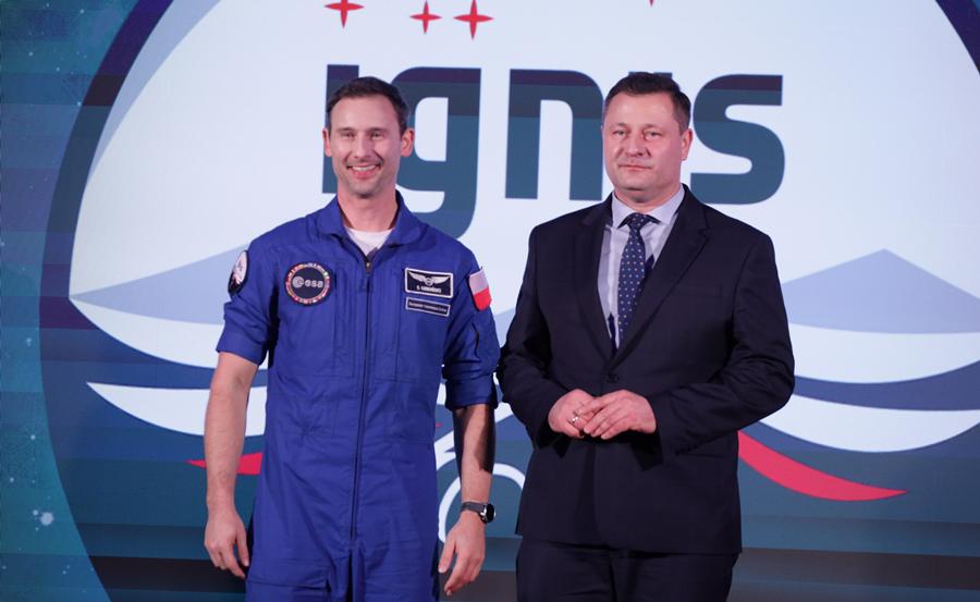 Konferencja prasowa z udziałem ministra Krzysztofa Paszyka i polskiego astronauty Sławosza Uznańskiego. Fot. Ministerstwo Rozwoju i Technologii