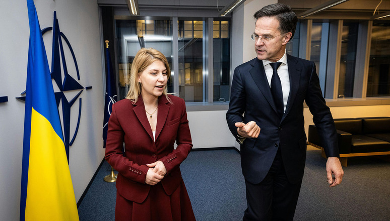 NATO Secretary General Mark Rutte meets with the Deputy Prime Minister for European and Euro-Atlantic Integration and Minister of Justice of Ukraine, Olha Stefanishyna