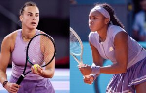 Foto" Sabalenka i Gouff / Foto: WTA 1000 w Madrycie / Źródło: WTA TOUR