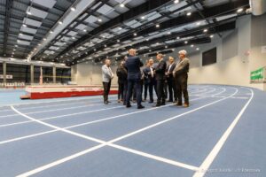 Foto: Konferencja prasowa pn. Rzeszów Europejskim Miastem Sportu 2026, w Uniwersyteckim Centrum Lekkoatletycznym przy ul. Cichej, fot. Grzegorz Bukała
