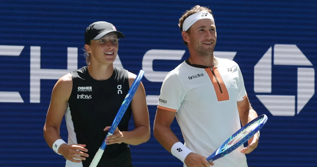 Foto: Świątek i Ruud / Źródło: Serwis informacyjny WTA tour