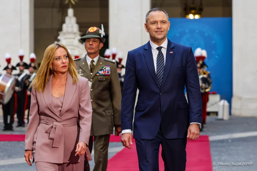 Foto - Spotkanie premier Włoch Meloni z Prezydentem Nawrockim we Włoszech / Źródło: Oficjalna strona Prezydenta Rzeczypospolitej Polskiej