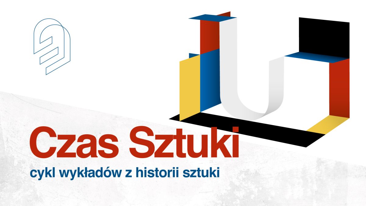Grafika promująca wykłady o historii sztuki w Rzeszowskich Piwnicach