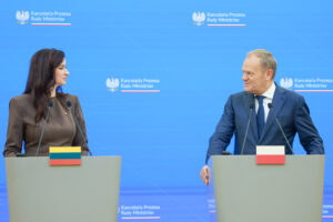 Foto: Spotkanie premiera Donalda Tuska z premier Republiki Litewskiej Ingą Ruginienė / Źródło: Kancelaria Prezesa Rady Ministrów