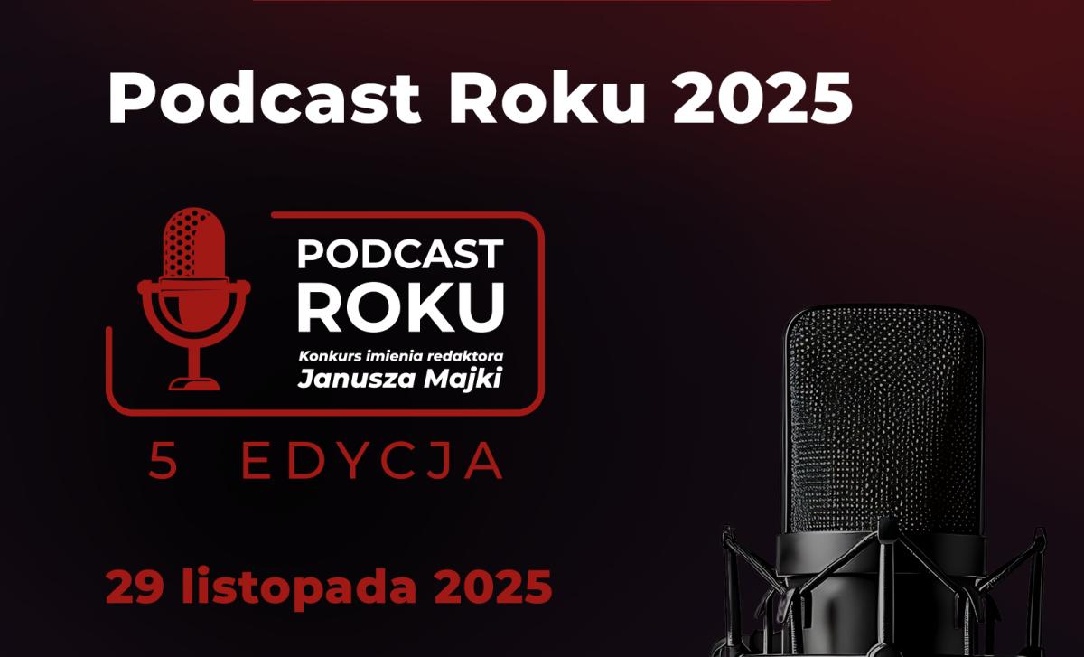 Grafika z plakatu promującego Podcast Roku 2025