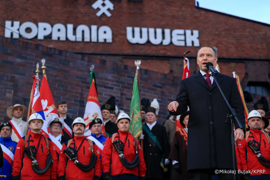 Foto: Prezydent Karol Nawrocki Katowice 44 Rocznica pacyfikacji Kopalni Wujek / Źródło: Oficjalna strona Prezydenta Rzeczypospolitej Polskiej
