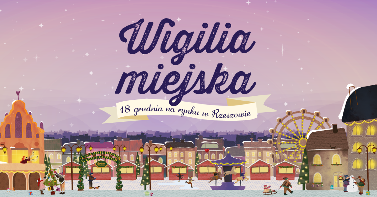 Grafika promująca Wigilię Miejską 2025