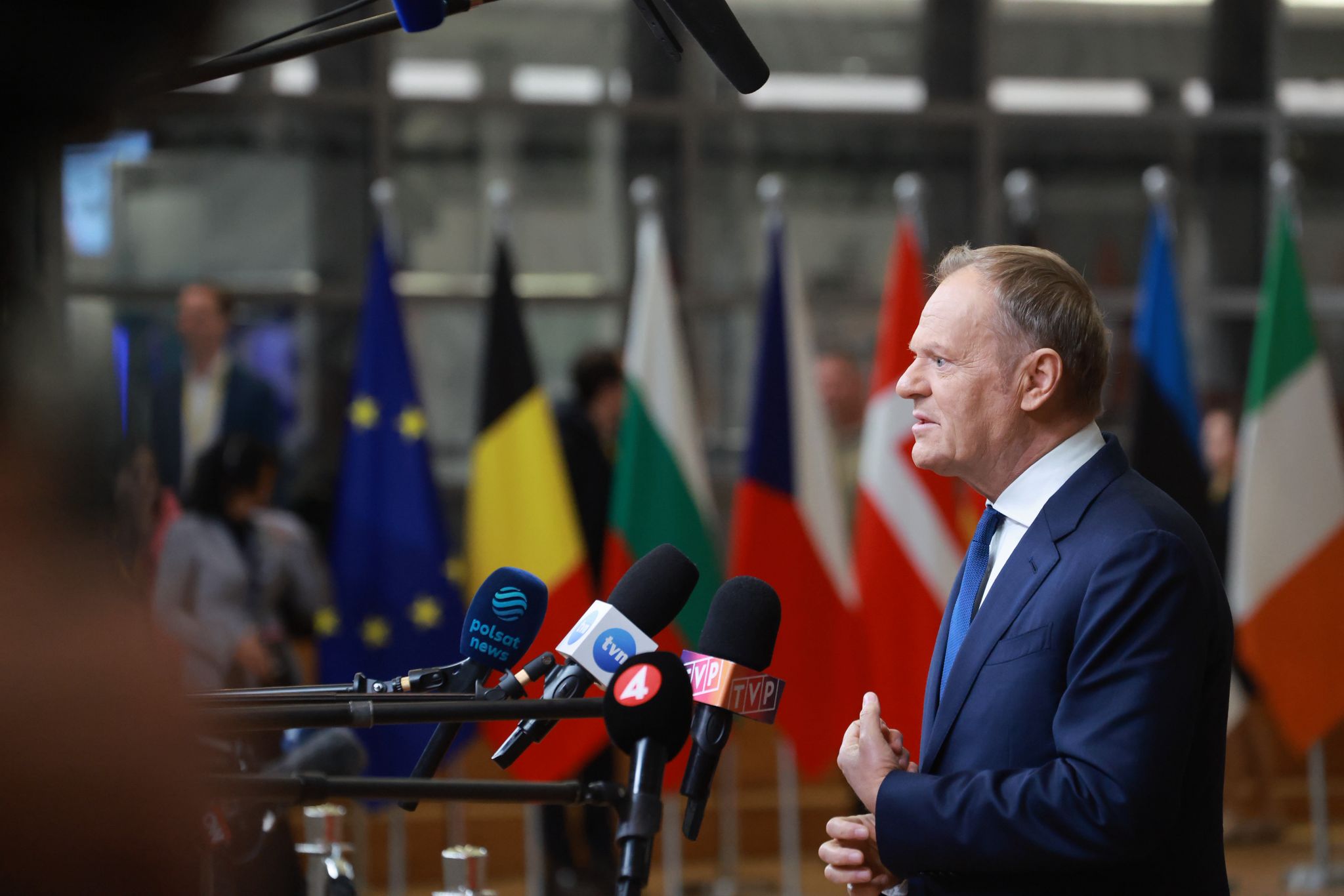 Foto: Premier Donald Tusk przed nieformalnym posiedzeniem Rady Europejskiej w Brukseli, 22.01.2026 r.