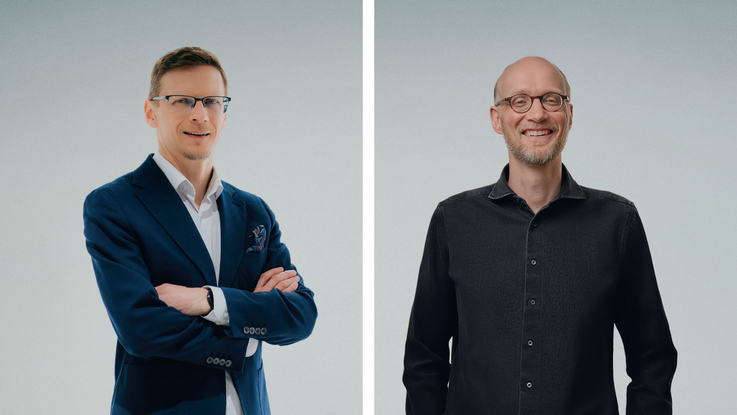 Fot. Wolters Kluwer Polska - Marcin Kleina, dyrektor zarządzający Wolters Kluwer Legal & Regulatory Polska i Rumunia; Viktor von Essen, CEO Libra by Wolters Kluwer