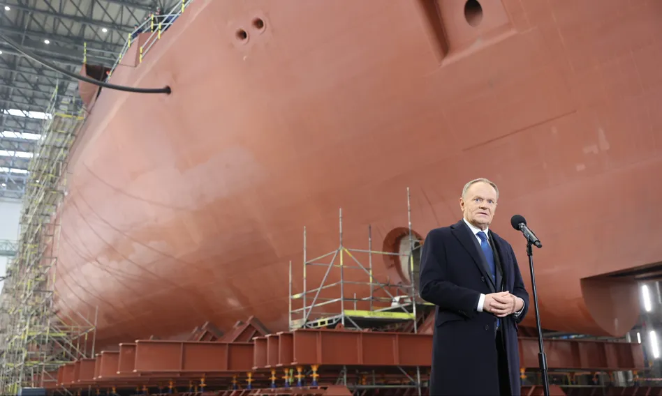 Foto: premier Donald Tusk w Gdyni / Źródło: Kancelaria Prezesa Rady Ministrów