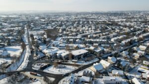 Foto: zdjęcie lotnicze z drona przedstawiające Miasto Rzeszów, fot. Adama Lampart, Urząd Miasta Rzeszowa
