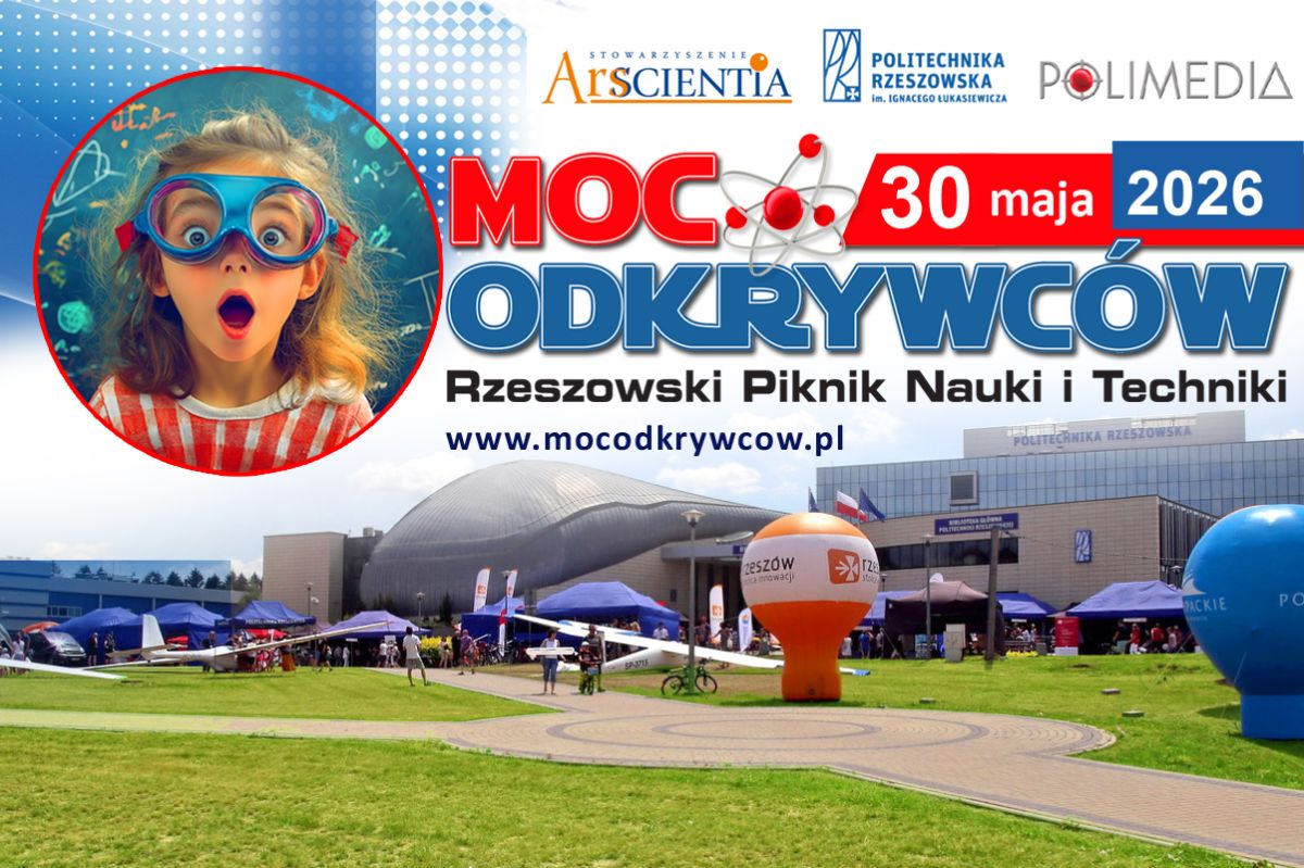 Grafika promująca Rzeszowski Piknik Nauki i Techniki 2026