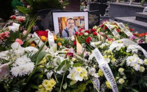Jaromir Kwiatkowski,  znany rzeszowski dziennikarz spoczął na cmentarzu Staromieście w Rzeszowie. Fot. Tadeusz Poźniak