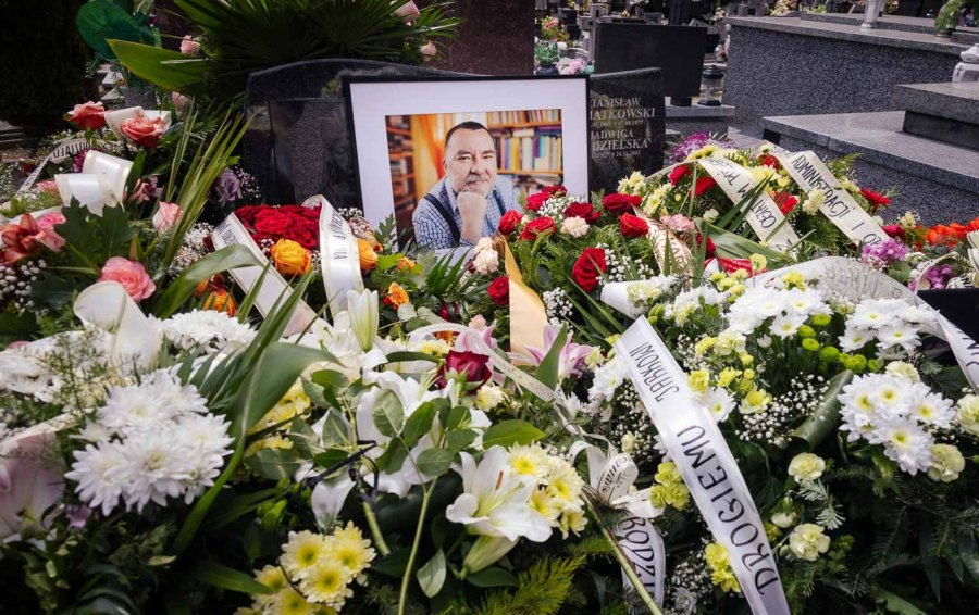 Jaromir Kwiatkowski,  znany rzeszowski dziennikarz spoczął na cmentarzu Staromieście w Rzeszowie. Fot. Tadeusz Poźniak