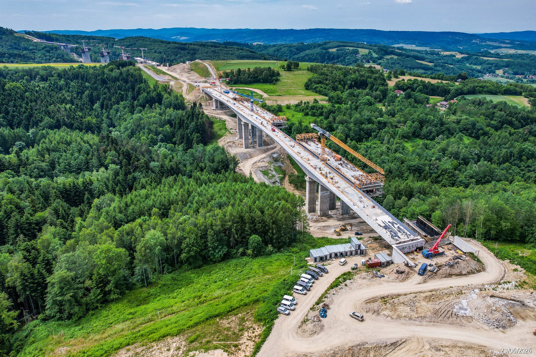 Estakada ES-24 na budowie S19 Babica - Jawornik - wrzesień 2026 r.