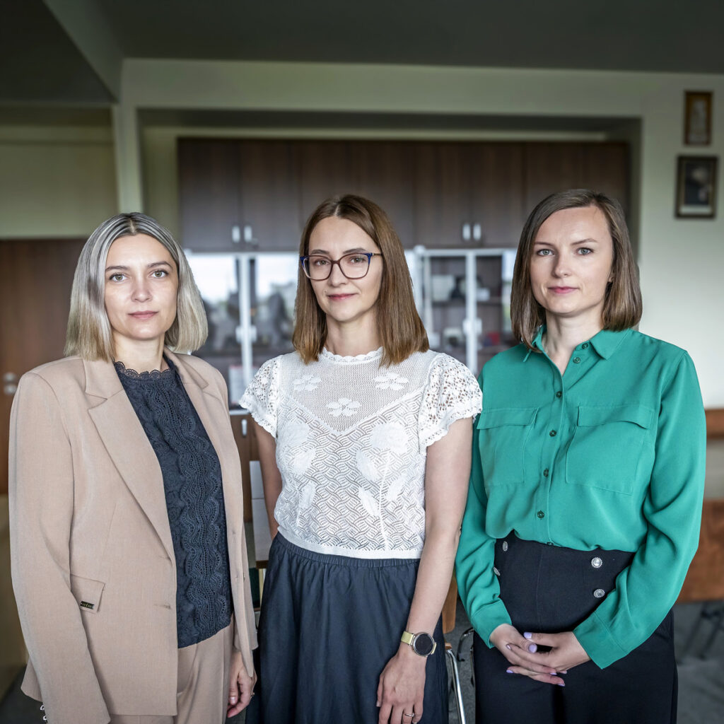Od Lewej dr Maryna Bulakh, dr inż. arch. Monika Szopińska-Mularz, dr inż. Sabina Ziembowicz (fot. Beata Motyka, Politechnika Rzeszowska)